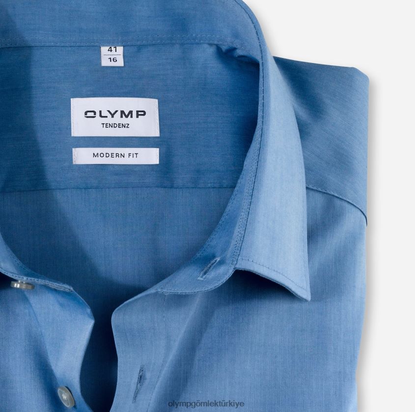 Giyim OLYMP tendenz modern kesim, iş gömleği, yeni kent, mavi PL4DLH1745 - Görsel 2