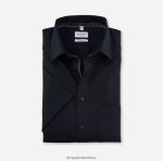 Giyim OLYMP tendenz modern kesim, iş gömleği, yeni kent, siyah PL4DLH1732